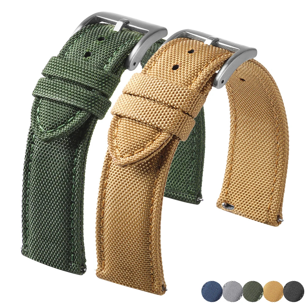 CowLost | product_id-waterproof-nylon-sailcloth-quick-release-watch-strap-20mm-22mm-universal-wristband-for-men-women |1