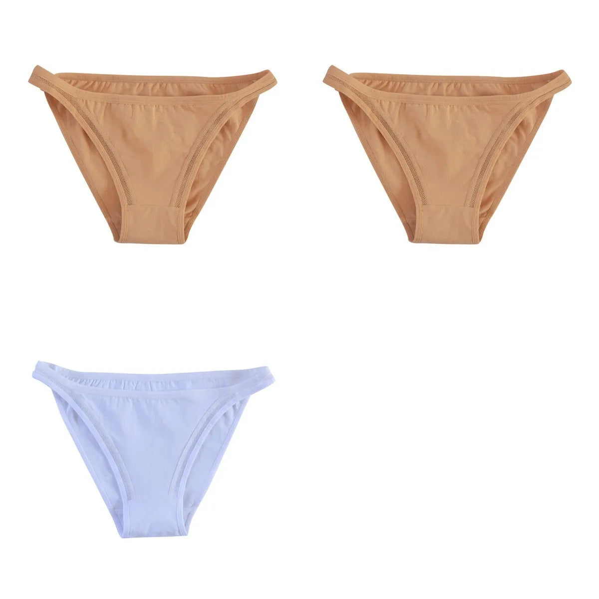 CowLost | product_id-3pcs-womens-cotton-low-rise-brazilian-briefs-with-mesh-sides-m-xl |34