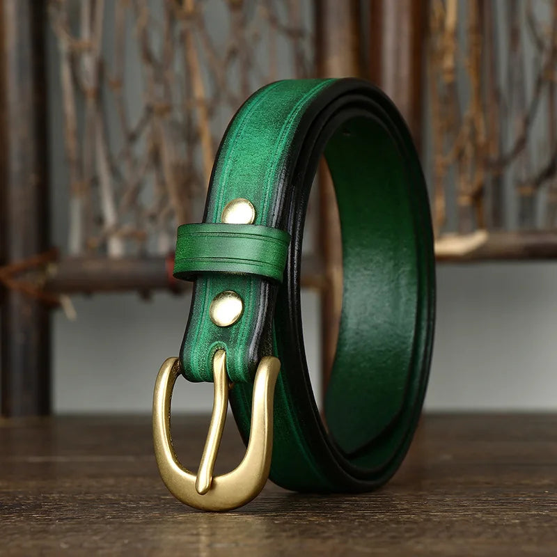 CowLost | 2-4cm-width-copper-buckle-cowskin-genuine-leather-belts-for-women |18