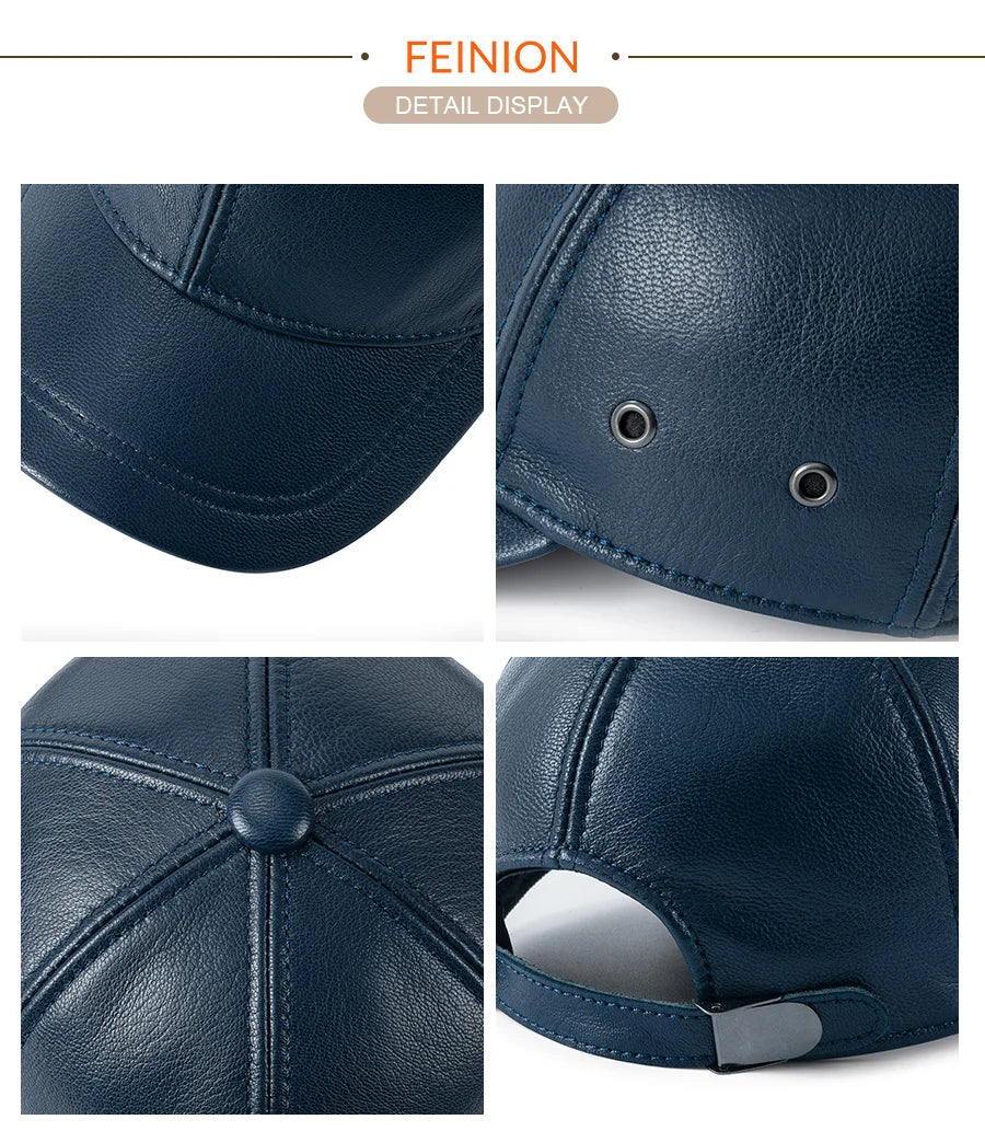 CowLost | feinion-genuine-leather-unisex-baseball-cap |13
