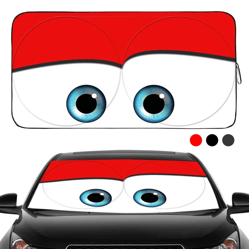 150*70CM Cartoon Eye Car Sunshade Front Window Cover UV Protection