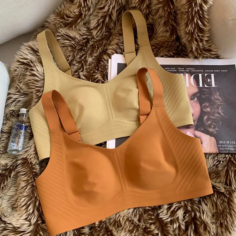 CowLost | product_id-womens-seamless-ultra-thin-wire-free-large-bra-with-rabbit-ears-design |1