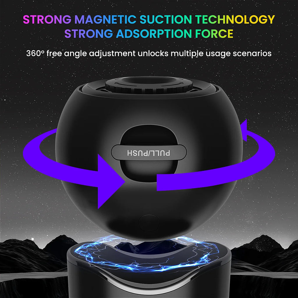 Portable Planetarium Star Projector with 4 HD Film Discs, 360° Rotating Adjustable Focus Galaxy Night Light for Car
