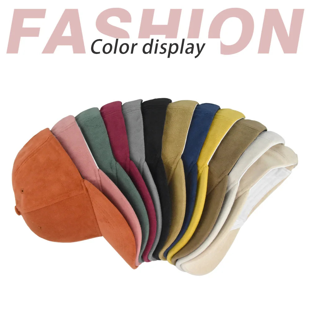 CowLost | solid-suede-retro-baseball-caps-for-men-women |7