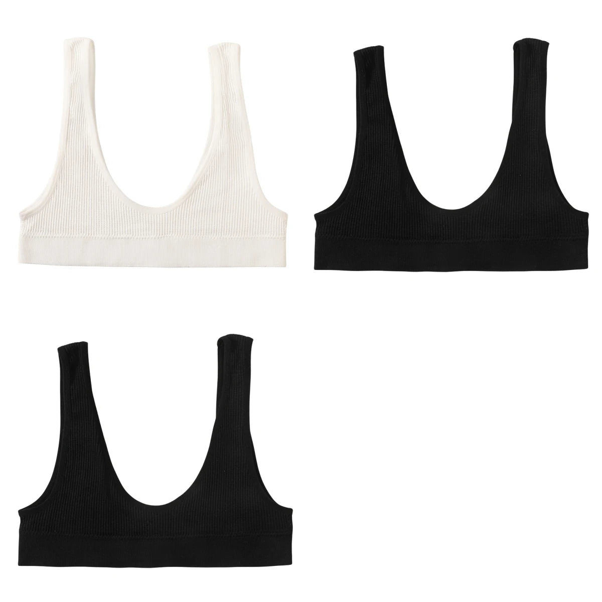 CowLost | product_id-3pcs-seamless-wireless-push-up-u-shape-bras-for-women-comfort-sport |21