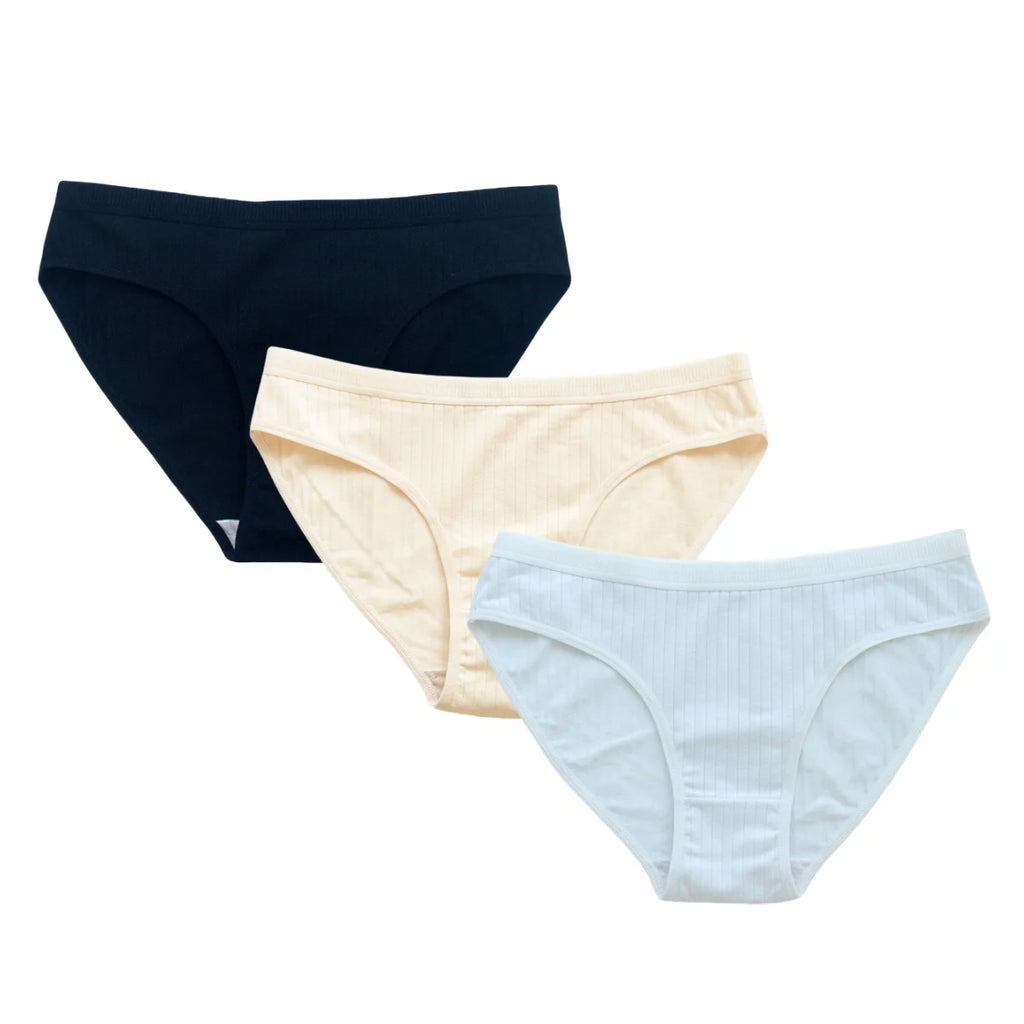 CowLost | product_id-3pcs-women-s-cotton-breathable-solid-color-brief-panties-m-xl-sexy-lingerie |15