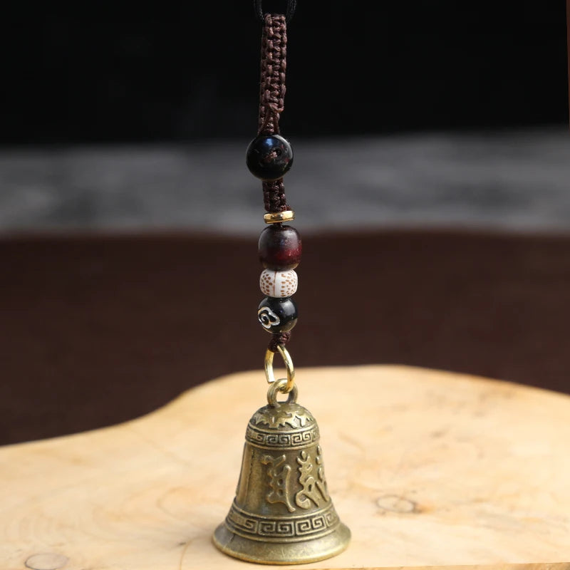 CowLost | product_id-vintage-tibetan-buddhist-mantra-bell-keychain-pendant-handcrafted-rope-car-ornament-gift |3