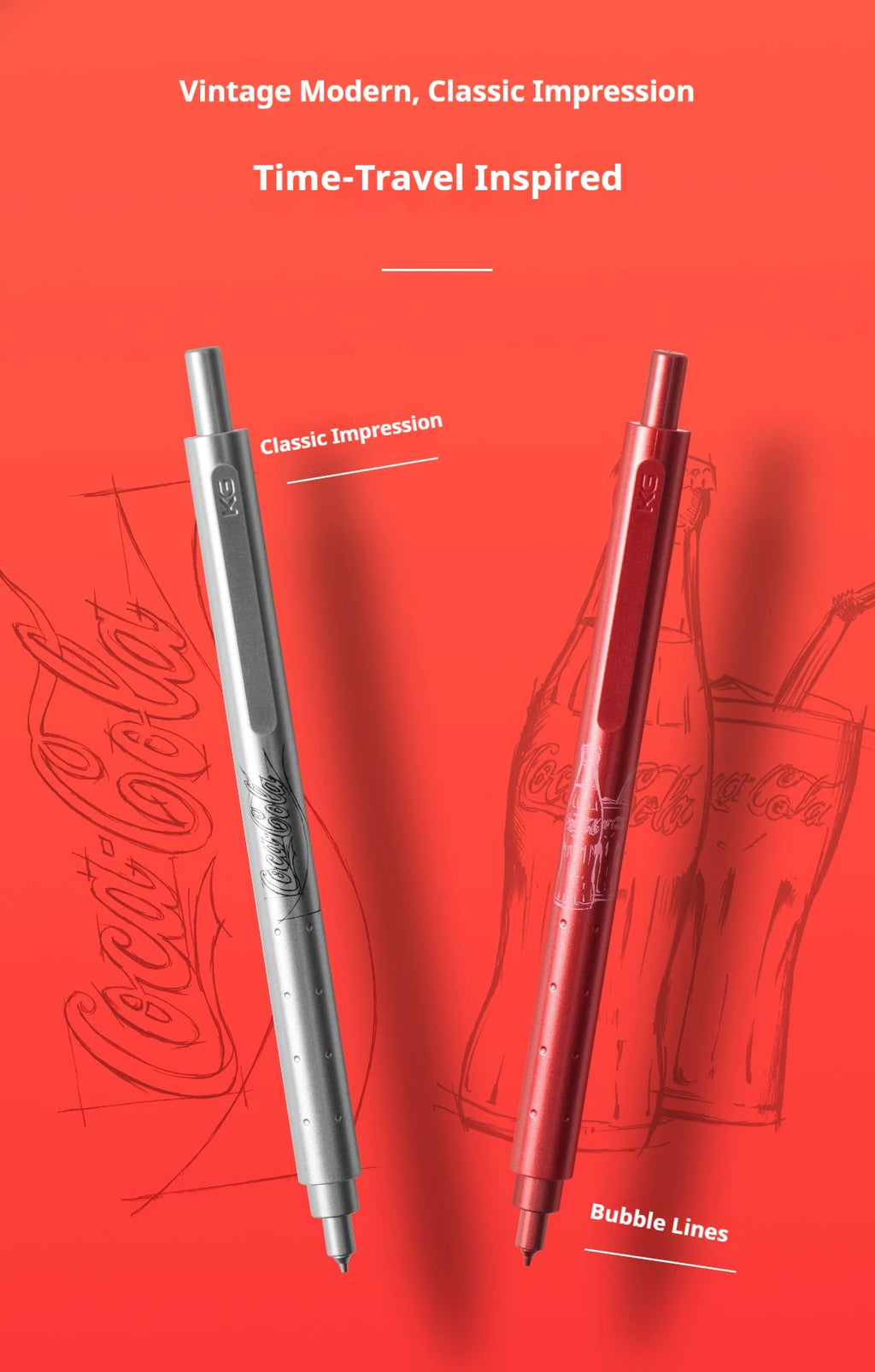 CowLost | product_id-kaco-coca-cola-rocket-0-5mm-mechanical-pencil-with-bubble-lines-break-resistant-hb-lead-smooth-writing |9