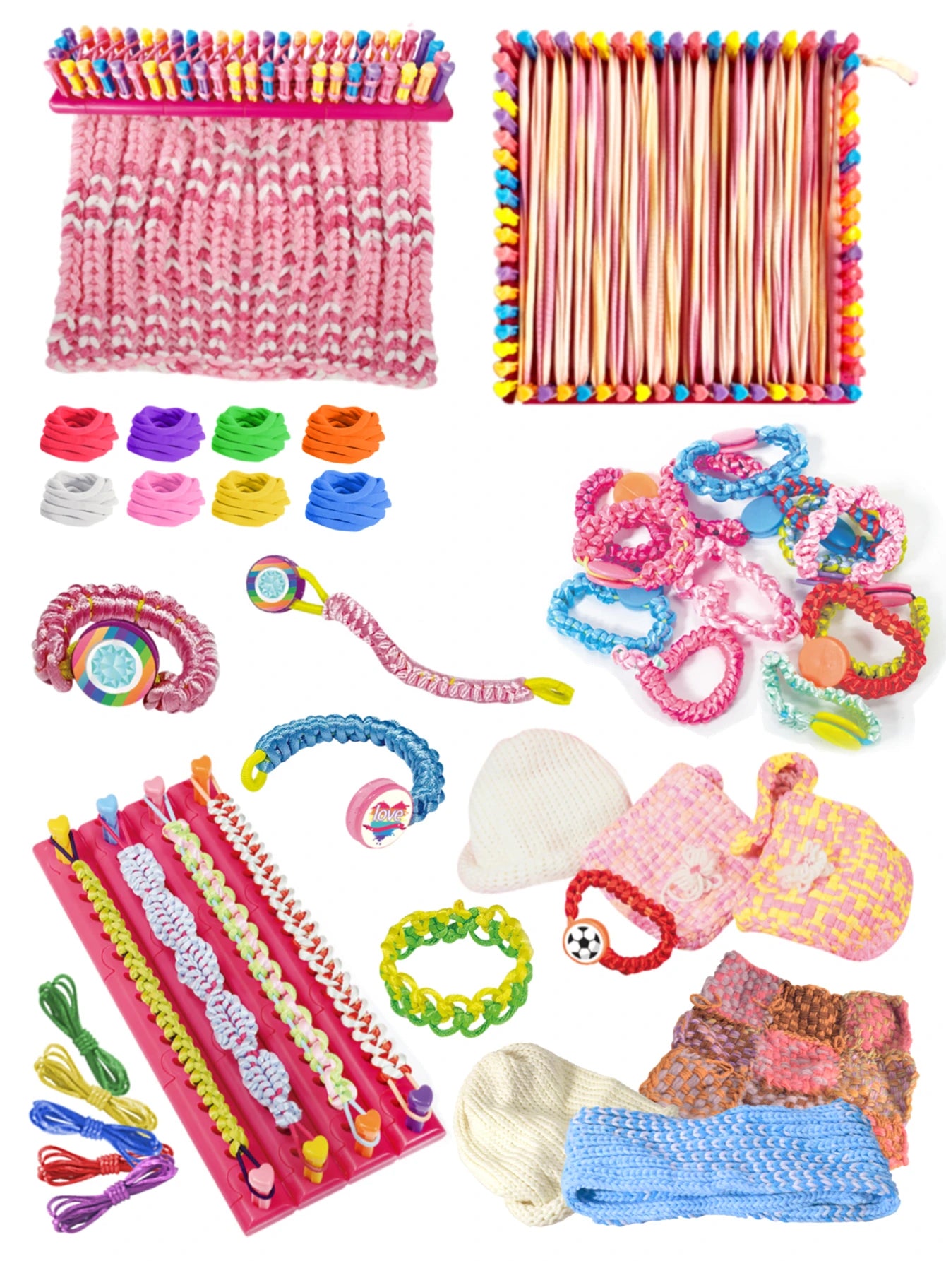CowLost | product_id-diy-weaving-kit-for-kids-ages-6-arts-crafts-scarves-hats-and-bags |10