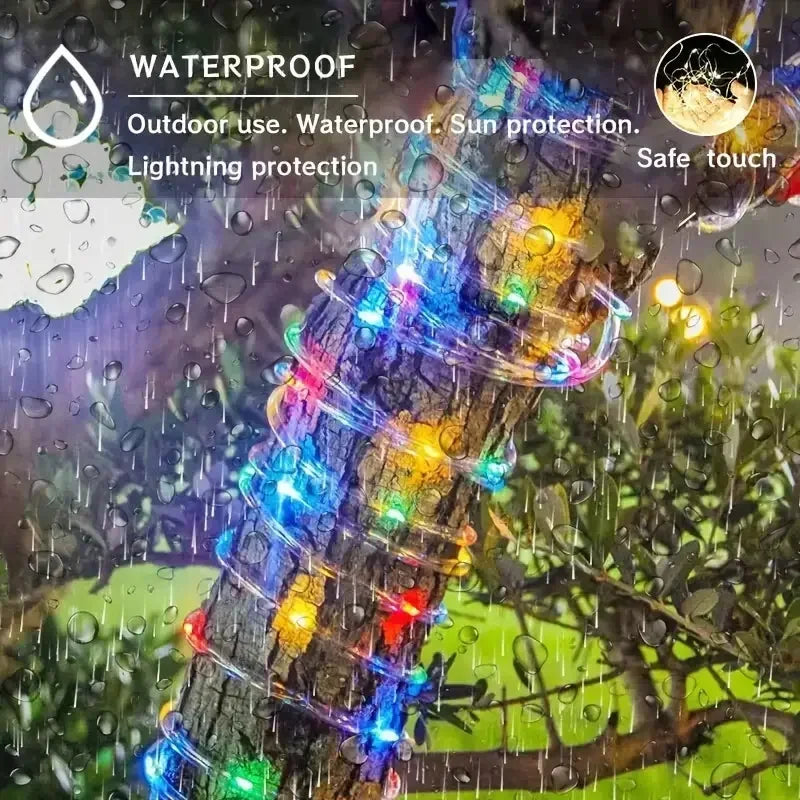 CowLost | light-ropes-strings-product_id-33ft-solar-rope-lights-100-led-outdoor-string-lights-8-modes-for-garden-party-wedding-christmas-halloween |5