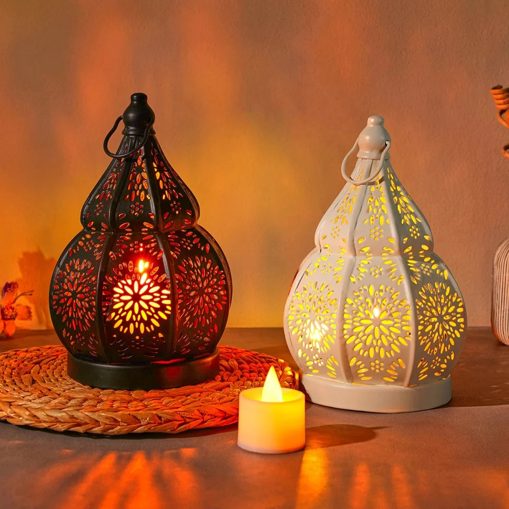 CowLost | hollow-gourd-shaped-candlestick-festival-candle-lantern-christmas-table-ornament |2