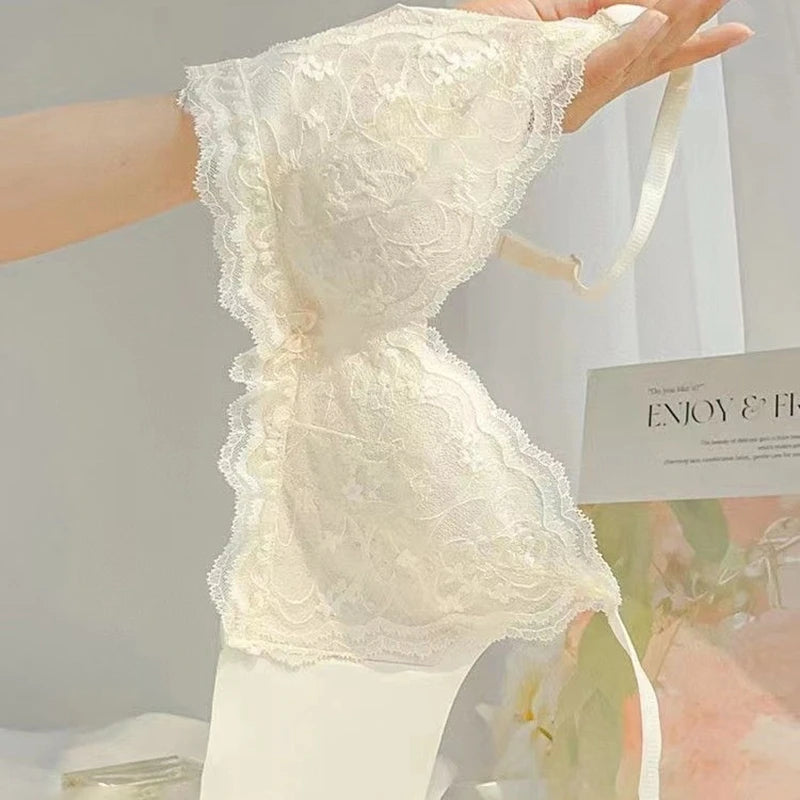 CowLost | underwear-for-women-in-summer-thin-large-breasts-small-breasts-gathered-summer-thin-breathable-wire-free-sexy-lace-bra |2
