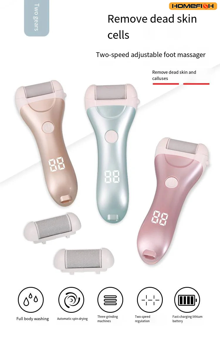 CowLost | product_id-homefish-usb-rechargeable-electric-pedicure-foot-grinder-with-replacement-heads-for-callus-removal |7