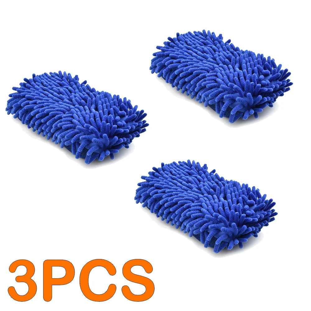 CowLost | product_id-microfiber-chenille-car-wash-sponge-gloves-1-3pcs-cleaning-brush-pad |16