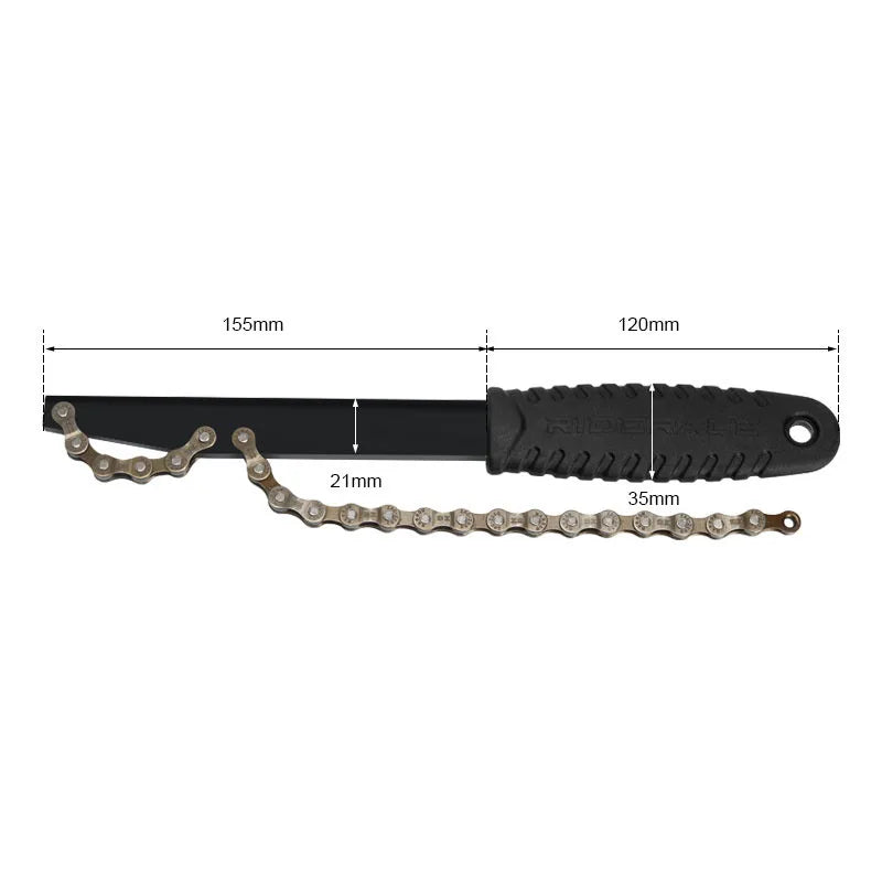 CowLost | bicycle-cassette-flywheel-wrench-steel-bike-repair-tool-chain-whip-flywheel-removal-tools-electroplated-anti-rust-heat-treated |6