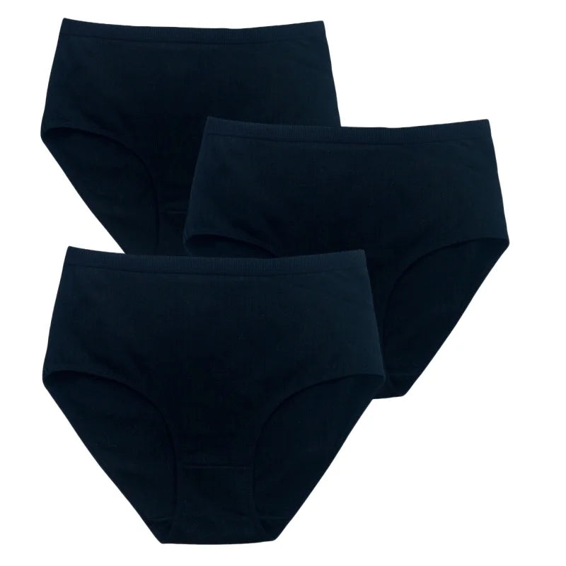 CowLost | product_id-3pcs-women-high-waist-cotton-briefs-tummy-control-breathable-underwear-m-xxl |19