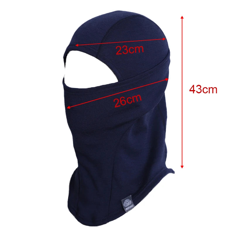 100% Merino Wool Balaclava Ski Mask Hidweight 300G