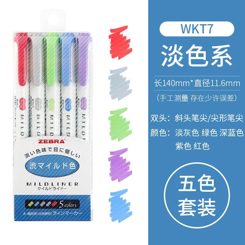 CowLost | product_id-zebra-5-10pcs-double-ended-twin-tip-highlighter-set-for-school-office |17