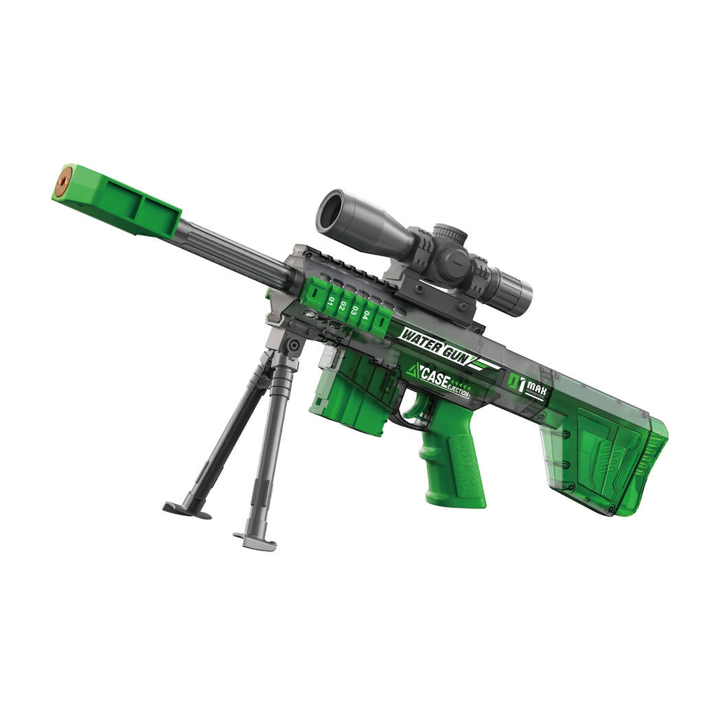 Electric Water Gun Toy Manual & Automatic with Lights, Sound, Long Range Water Squirt Gun for Beach and Pool