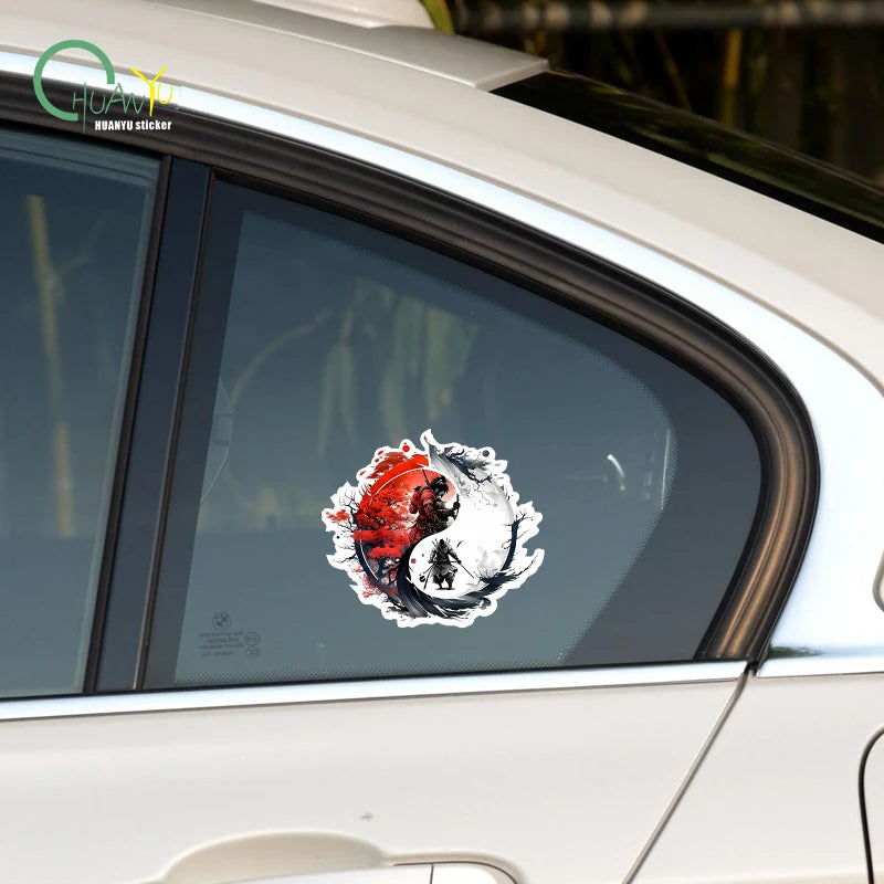 CowLost | reflective-car-sticker-knight-errant-warrior |6