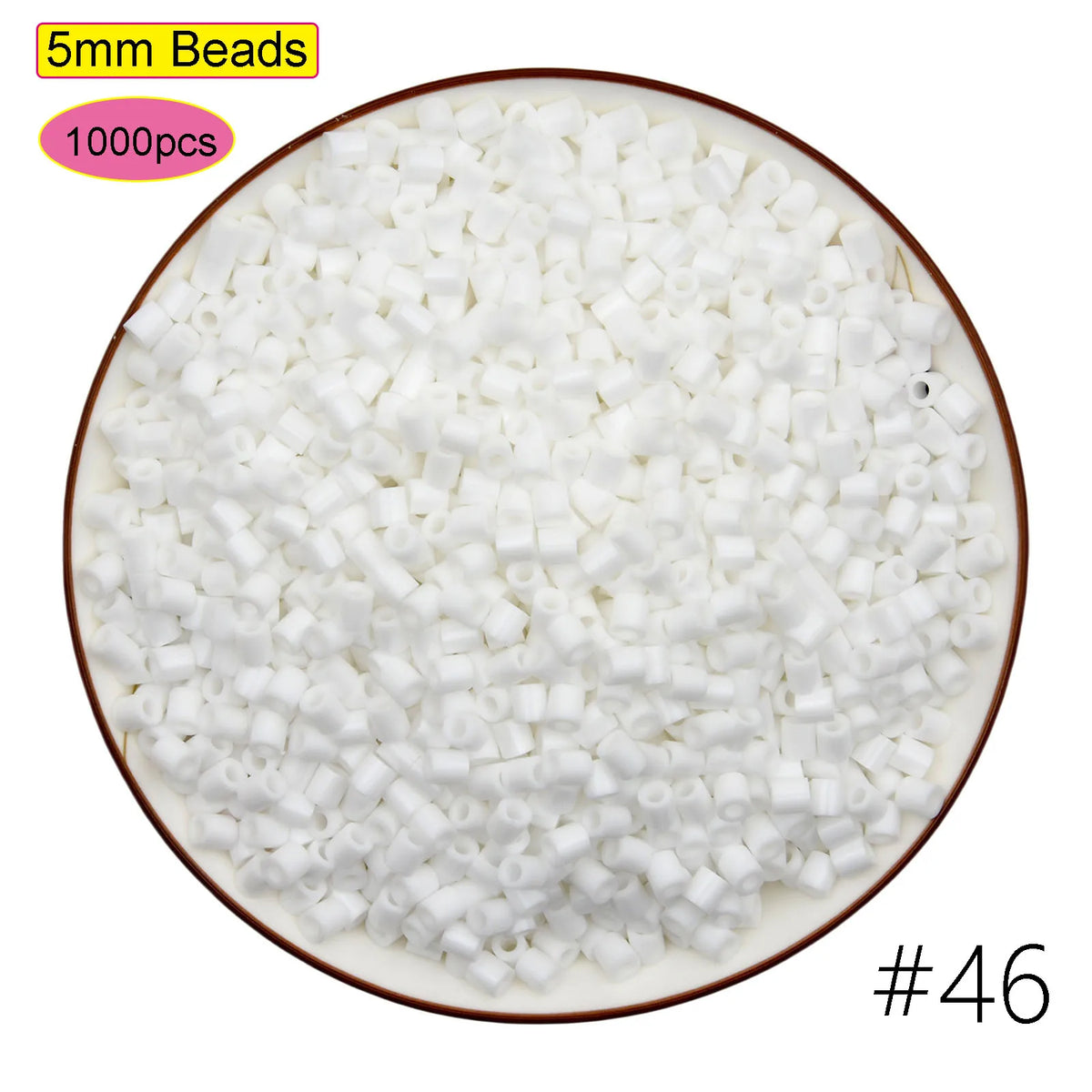 1000pcs 5.0mm Midi Perler Hama Iron Magnetic Beads DIY Puzzle Toy Gift