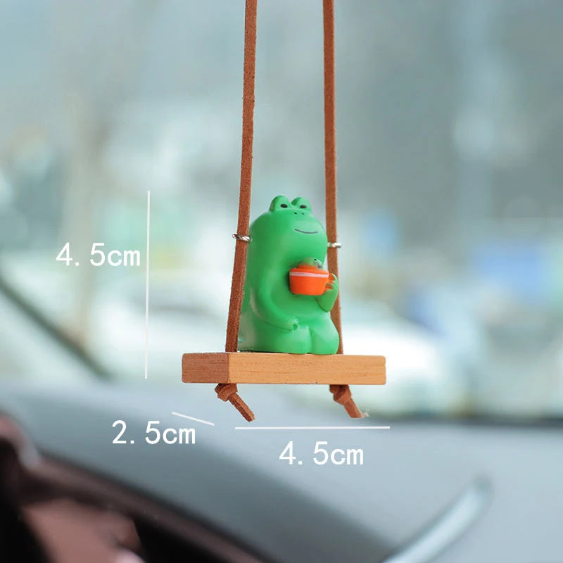 CowLost | gin-product_id-swinging-frog-rearview-mirror-car-pendant-charm |4