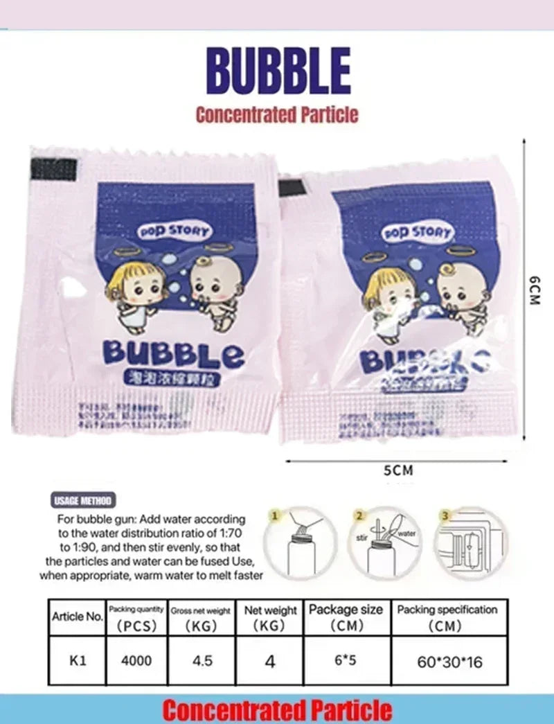 CowLost | product_id-10-40pcs-colorful-bubble-machine-concentrated-granules-10pcs-750ml-bubble-gun-supplement-liquid |3