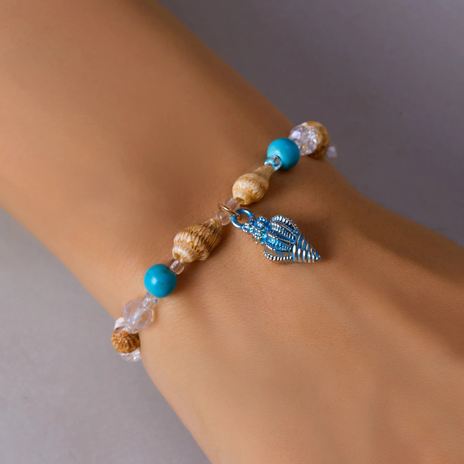 CowLost | bohemian-beach-sea-shell-conch-starfish-bracelet-for-women-girl-fashion-adjustable-beaded-bangles-summer-party-jewelry-gifts |3