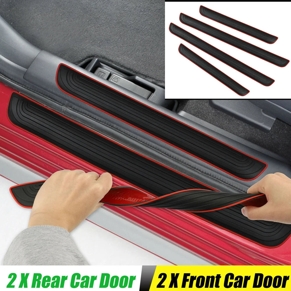 CowLost | product_id-4pcs-universal-rubber-car-door-sill-scuff-guards-anti-scratch-protectors |6