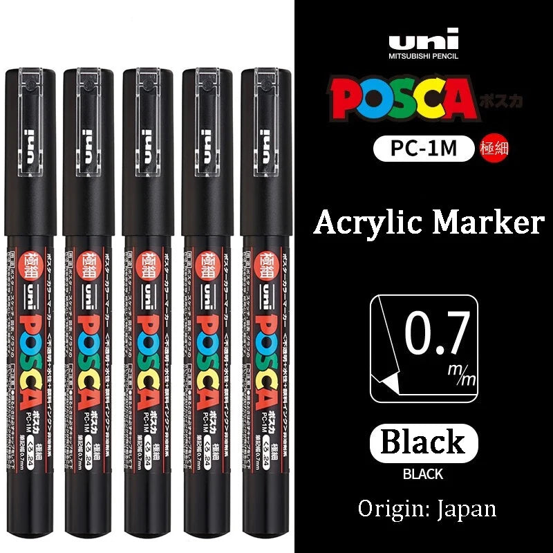 CowLost | product_id-5pcs-posca-marker-pens-set-pc-1m-3m-5m-8k-17k-black-white-colors-acrylic-graffiti-poster |15
