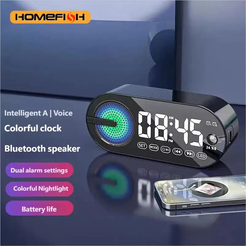 CowLost | product_id-homefish-smart-wireless-bluetooth-mini-speaker-alarm-clock-portable-subwoofer-gift |2