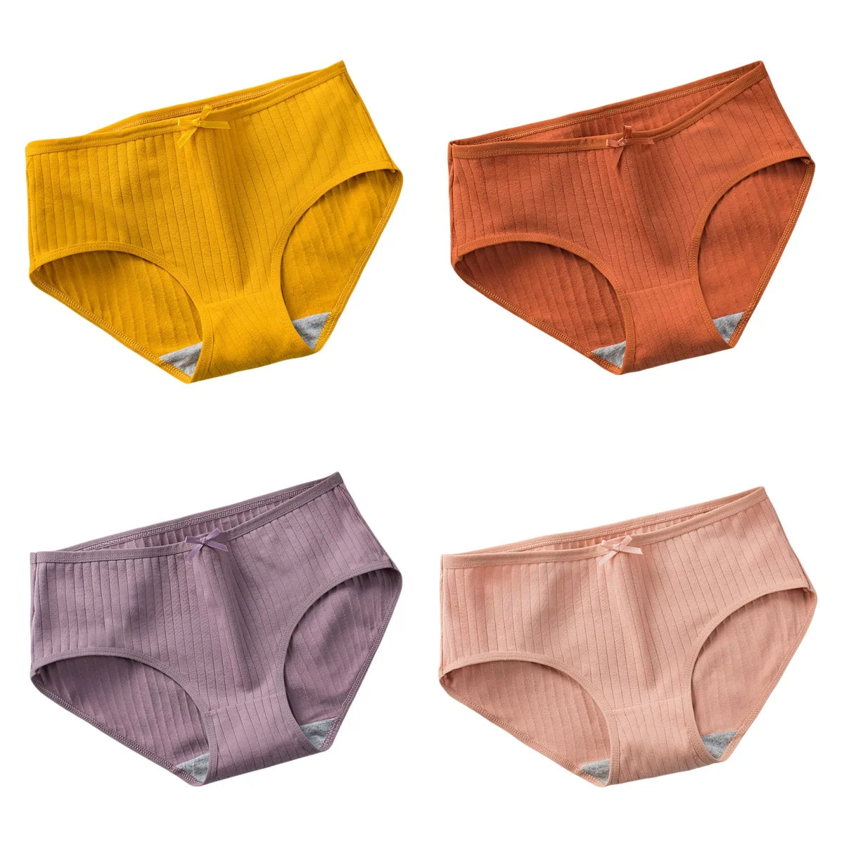 CowLost | product_id-4pcs-womens-low-waist-cotton-breathable-briefs |23