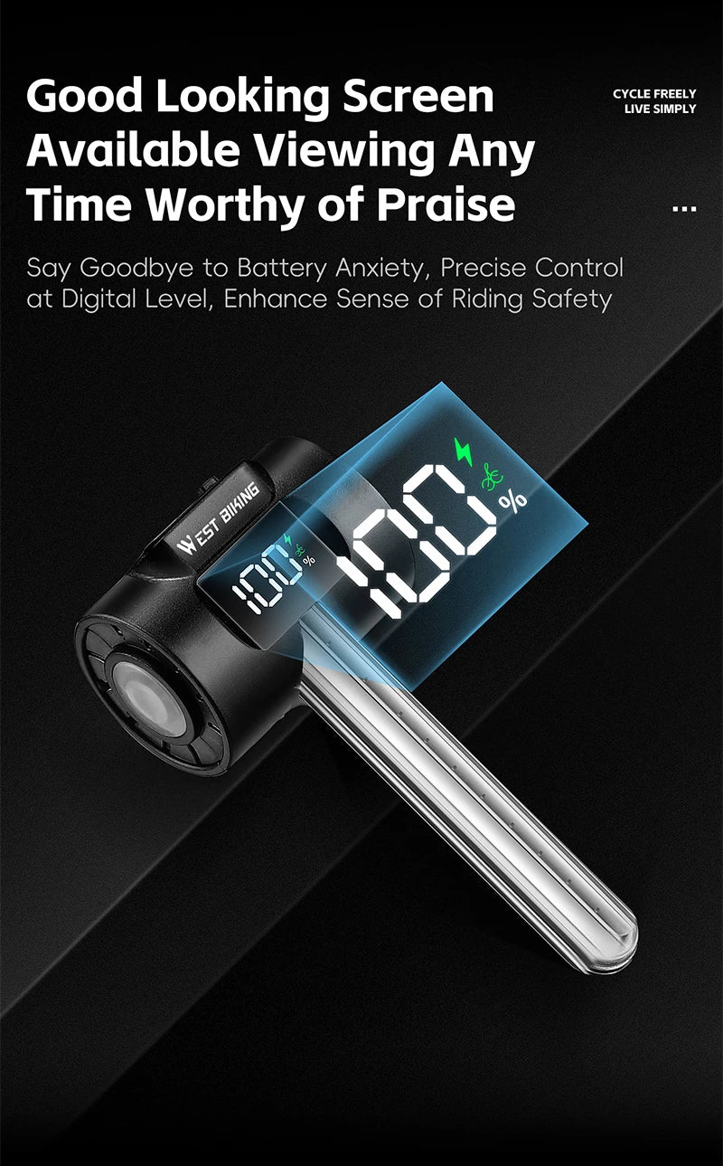 CowLost | west-biking-bicycle-taillight-power-display-intelligent-sensing-navigation-bike-rear-light-type-c-charging-led-mtb-bike-light |10