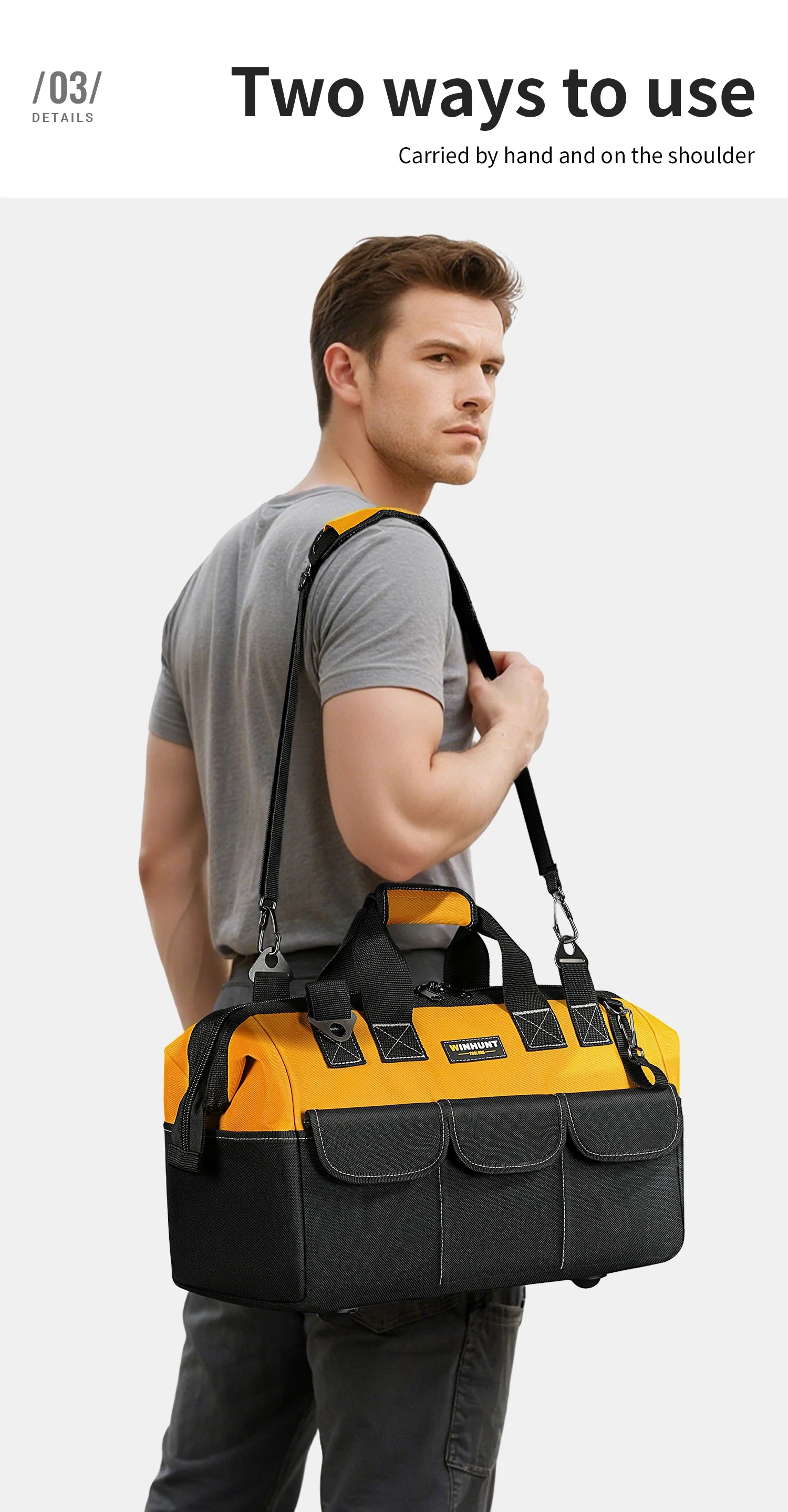 CowLost | product_id-heavy-duty-14-pocket-tool-bag-with-adjustable-shoulder-strap-organizer-storage |10
