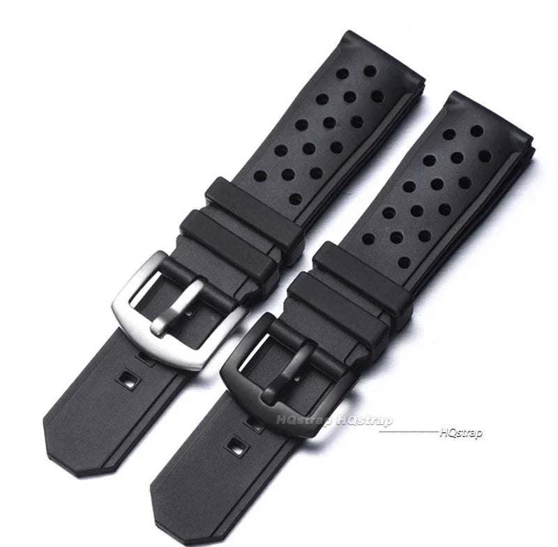 CowLost | black-silicone-wristband-for-tag-heuer-for-racing-f1-waz2113-waterproof-bracelet-22mm-diving-watchband-breathable-replacement |2