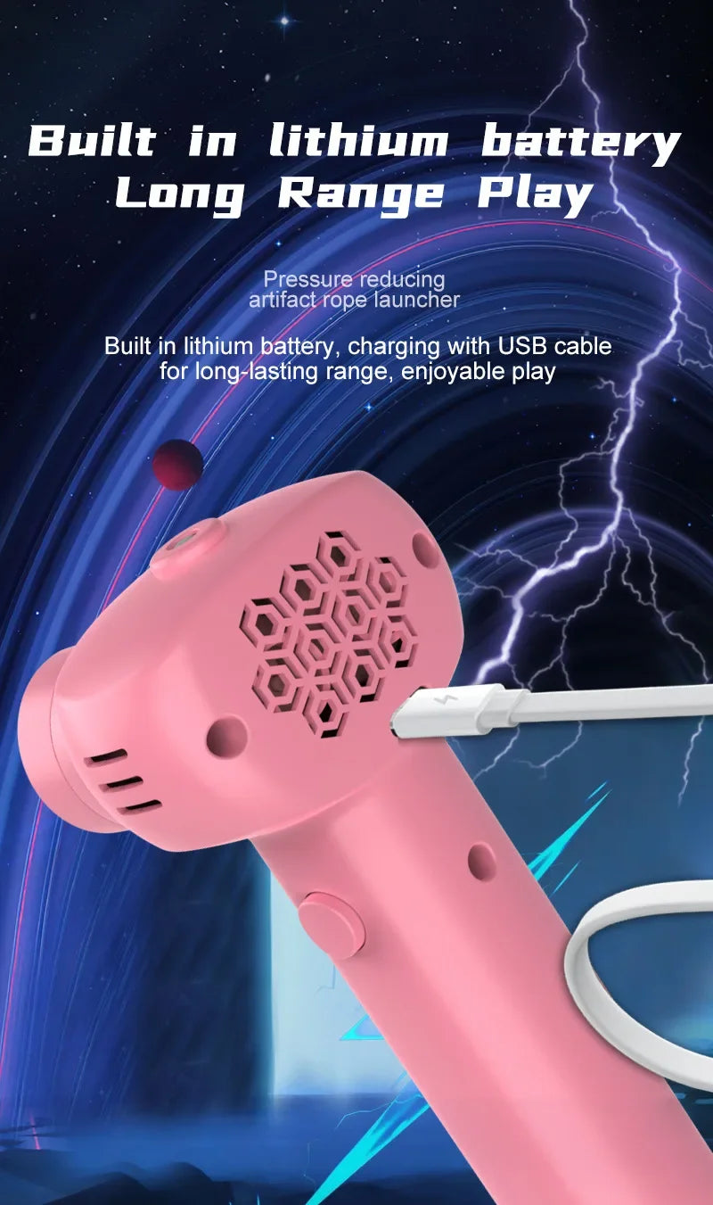 Launcher Loop Rope Toy Handheld Adjustable Speed Luminous Lasso Game for Kids and Adults