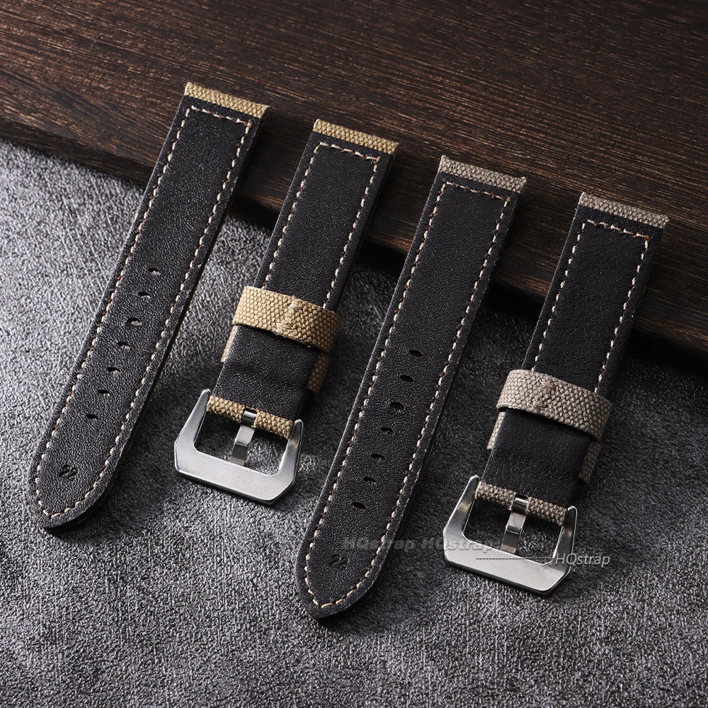 CowLost | product_id-20mm-24mm-canvas-nylon-leather-watchband-for-panerai-universal-sport-wrist-strap-men-women |4