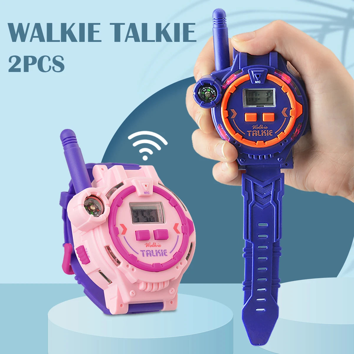 CowLost | product_id-2pcs-rechargeable-electronic-walkie-talkie-watch-with-compass-kids-toy-gift |1
