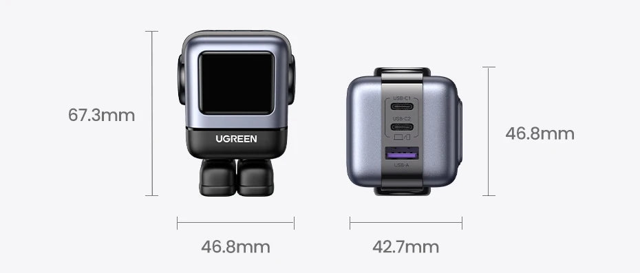 CowLost | ugreen-65w-30w-gan-charger-robot-design-pd3-0-fast-charger |25