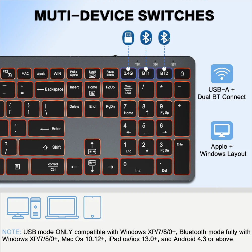 CowLost | product_id-jomaa-full-size-wireless-backlit-keyboard-2-4g-dual-bluetooth-rechargeable-silent-keyboard-for-pc-laptop |8
