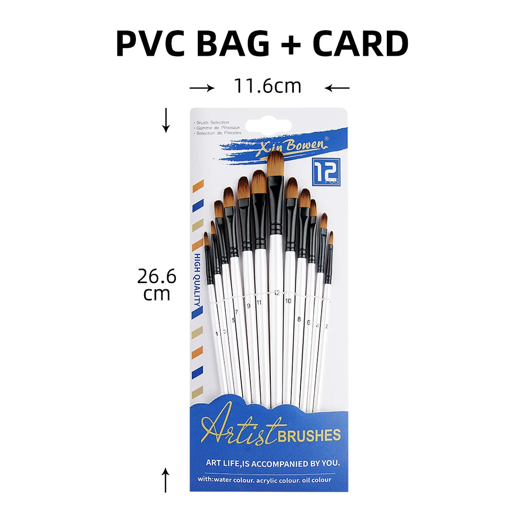 CowLost | 12-piece-nylon-bristle-brushes-set-for-beginners |6