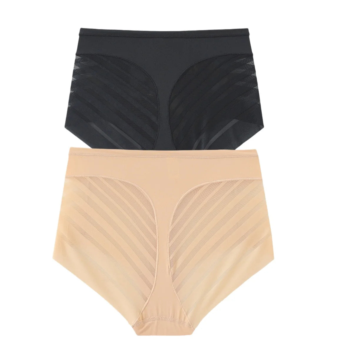 CowLost | product_id-2pcs-womens-mid-waist-ice-silk-tummy-control-butt-lifter-shaping-briefs-m-3xl |12