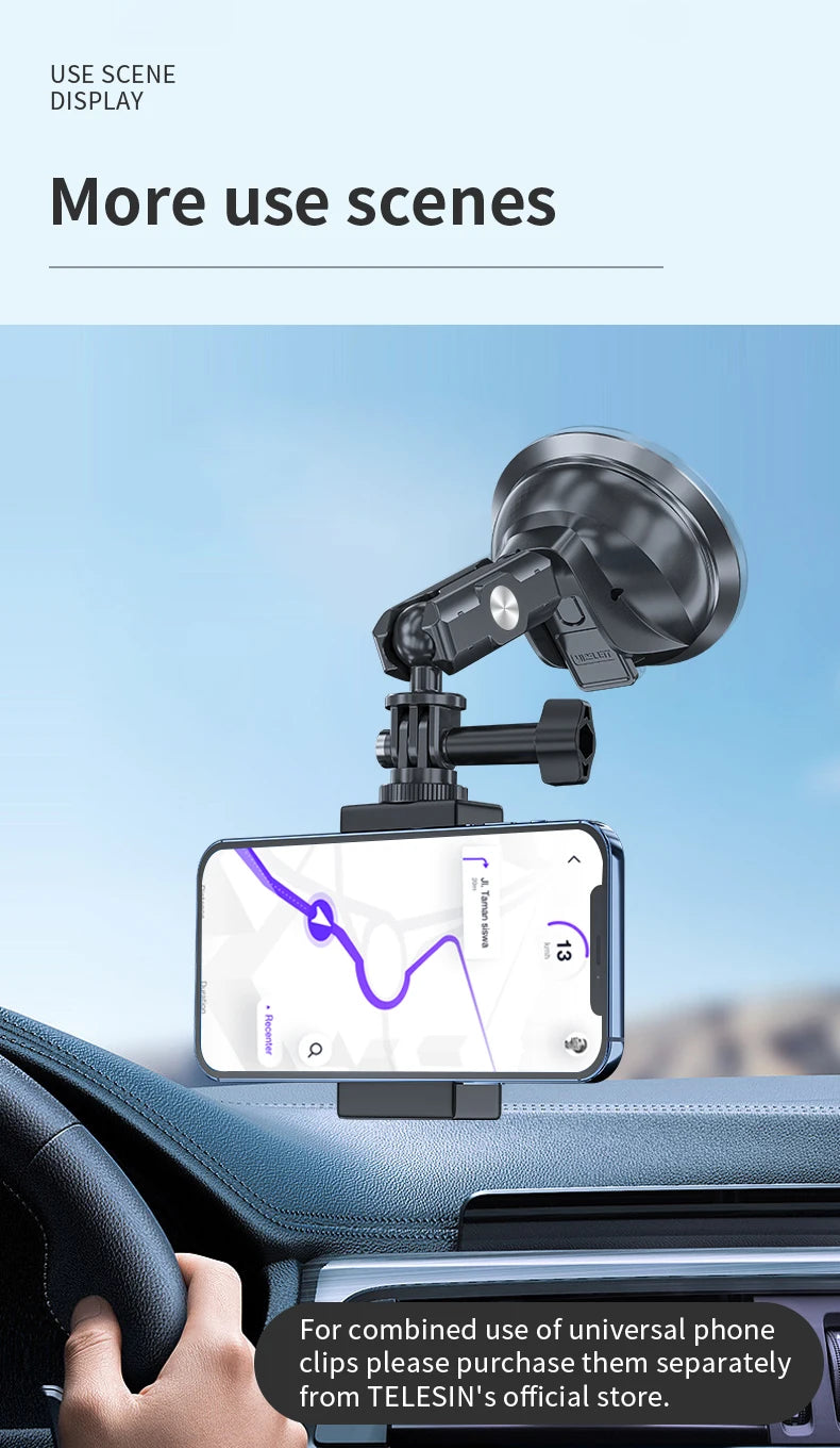 CowLost | telesin-car-phone-action-camera-holder-suction-cup-360-adjustable |11