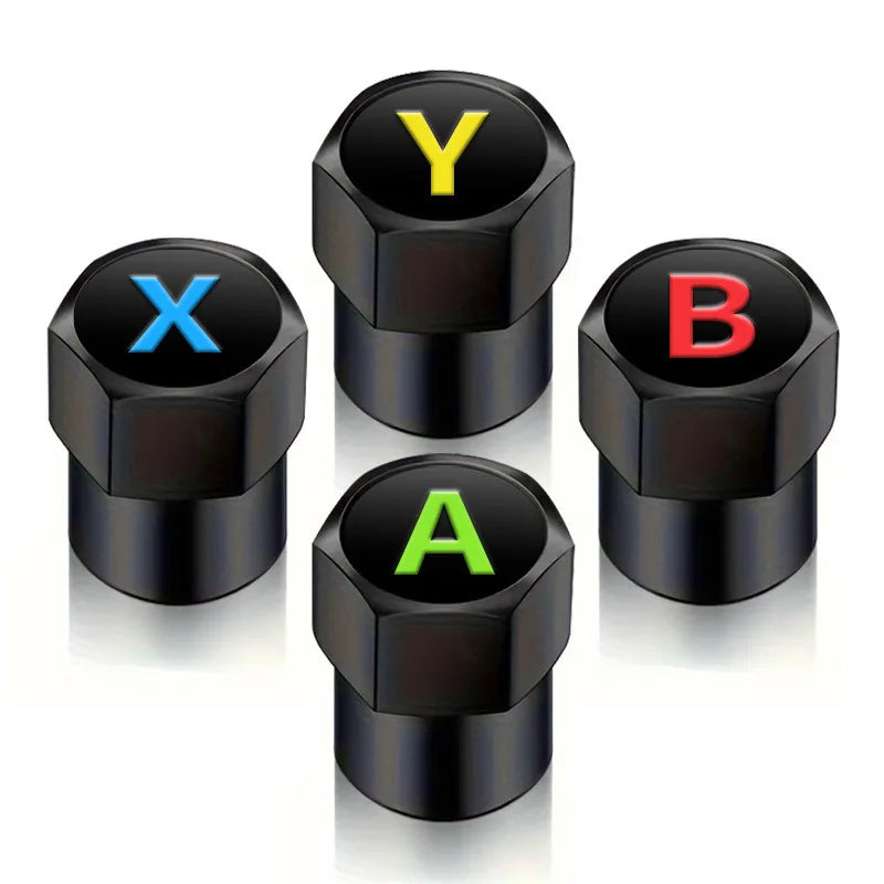 CowLost | product_id-4pc-aluminum-car-tire-valve-caps-xyab-game-button-dustproof |6