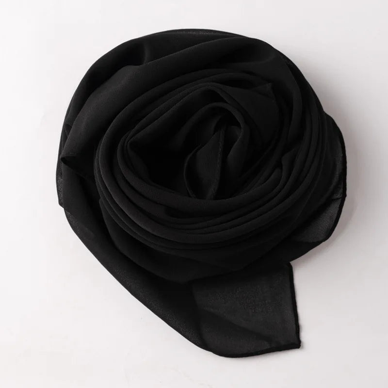 CowLost | 90-90cm-square-solid-color-women-chiffon-hijab |18