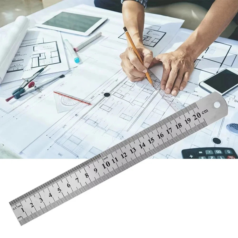 CowLost | product_id-stainless-steel-metal-ruler-300mm-measuring-tool-for-school-office |1