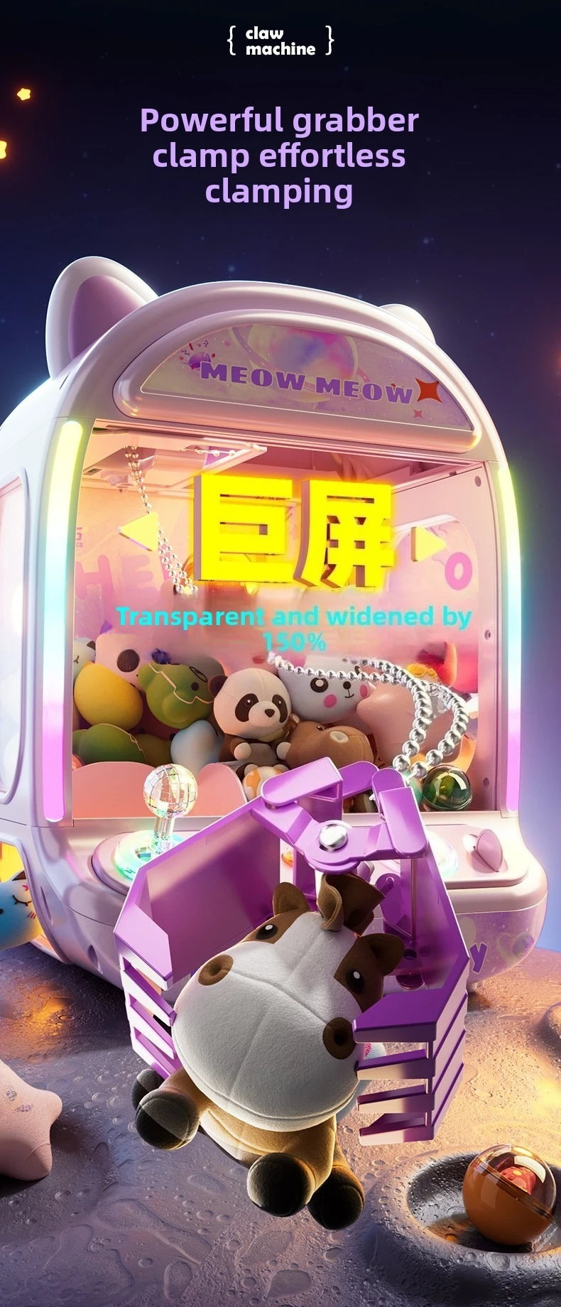 CowLost | product_id-diy-automatic-coin-operated-mini-claw-crane-doll-machine-toy-with-music-for-kids-christmas-gifts |12