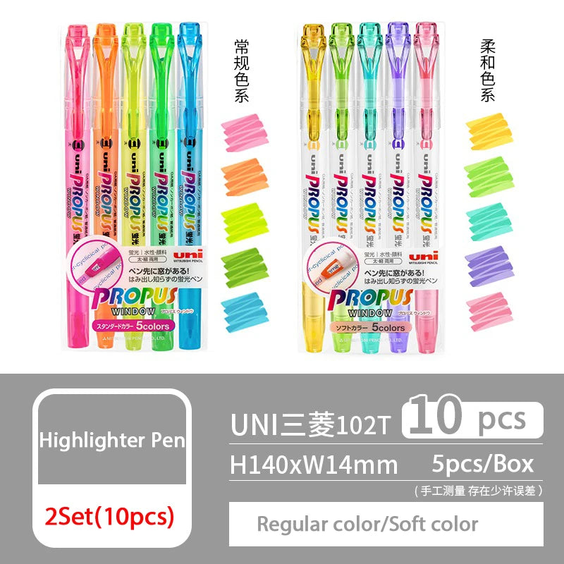 CowLost | product_id-japanese-uni-propus-window-highlighter-pen-103t-102t-double-head-no-smudging-art-marker |15