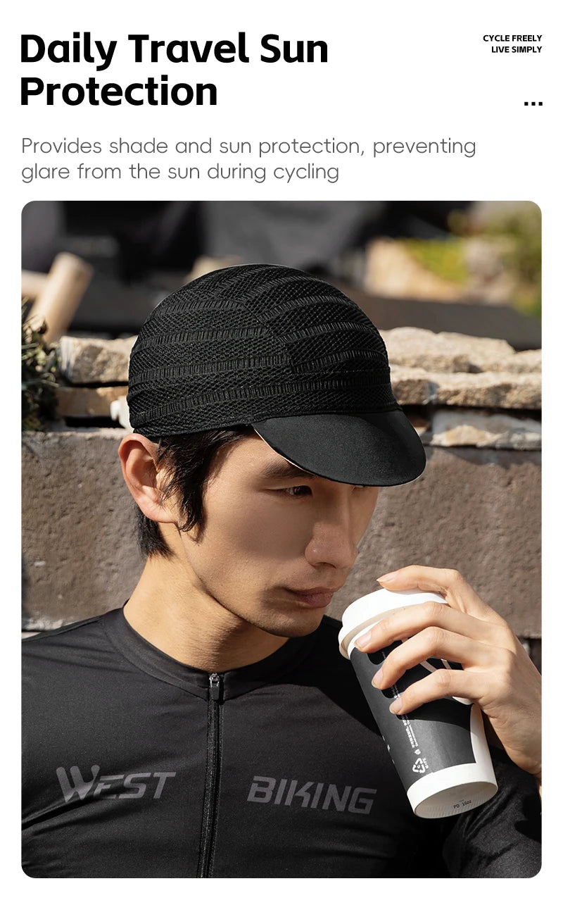 CowLost | west-biking-cycling-cap-with-brim-summer-sunscreen-quick-dry-sport-hat-bicycle-hat-balaclava-unisex-breathable-hat-bike-headwear |38