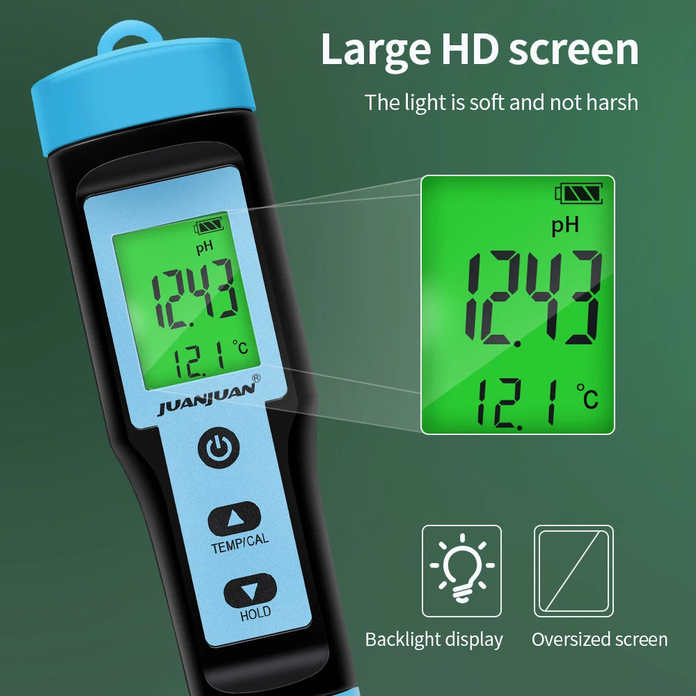 Digital PH Meter with Backlight for Food, Soil, Cosmetic, Cheese, Meat, Fruit, Dough Testing